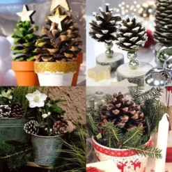 Pine Cones - Pack Of 4 6 Pine Cones - Pack Of 4 -Foliage Flair Shop pine cone pots