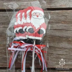 Wooden Santa Picks - Pack Of 4 -Foliage Flair Shop santa pick closeup